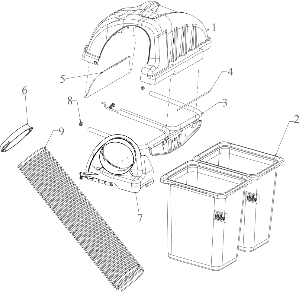 General Assembly Diagram and Parts List for 19B30031100 42-46-Inch Cub Cadet Lawn Tractor